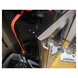 Glass door mini fridge with stainle... Glass door mini fridge with stainle...