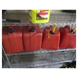 4-large plastic gas cans... 4-large plastic gas cans...