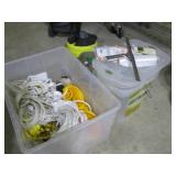 Covered tote containing a variety o... Covered tote containing a variety o...