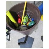 Rubbermaid style trash can with bat... Rubbermaid style trash can with bat...