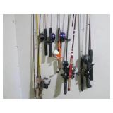 Lot of assorted fishing poles... Lot of assorted fishing poles...