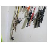 Lot of assorted fishing poles... Lot of assorted fishing poles...