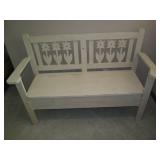 Light woos flower themed entry benc... Light woos flower themed entry benc...