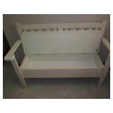 Light woos flower themed entry benc... Light woos flower themed entry benc...