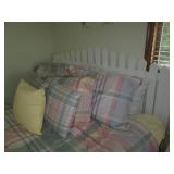 Queen size wood white picket fence ... Queen size wood white picket fence ...