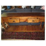 Stunning distressed hardwood 2-draw... Stunning distressed hardwood 2-draw...