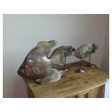 Bronze tone 11in fish statue decor ... Bronze tone 11in fish statue decor ...