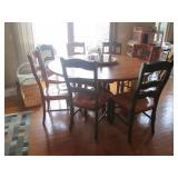 Very sturdy solid wood round top fa... Very sturdy solid wood round top fa...