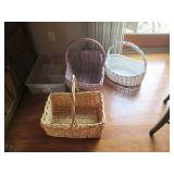 Bundle of large wicker baskets and ... Bundle of large wicker baskets and ...
