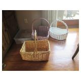 Bundle of large wicker baskets and ... Bundle of large wicker baskets and ...
