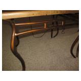 Matching pair of metal framed stone... Matching pair of metal framed stone...