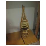 Vintage Wood and leather snow shoes... Vintage Wood and leather snow shoes...