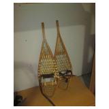 Vintage Wood and leather snow shoes... Vintage Wood and leather snow shoes...