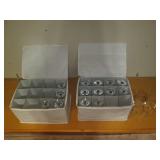 16pc clear glass stemware glasses w... 16pc clear glass stemware glasses w...