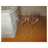 16pc clear glass stemware glasses w... 16pc clear glass stemware glasses w...