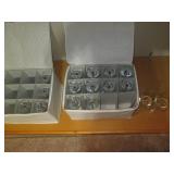 16pc clear glass stemware glasses w... 16pc clear glass stemware glasses w...