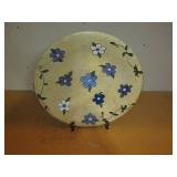 Hand painted Stoneware platter with... Hand painted Stoneware platter with...