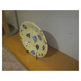 Hand painted Stoneware platter with... Hand painted Stoneware platter with...