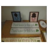 Variety of embroidered wall decor, ... Variety of embroidered wall decor, ...