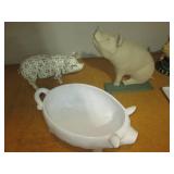 Assortment of ceramic pig figurines... Assortment of ceramic pig figurines...