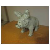 Wood and Cement Decorative pig stat... Wood and Cement Decorative pig stat...