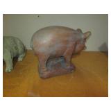 Wood and Cement Decorative pig stat... Wood and Cement Decorative pig stat...