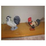 Carved painted wood and painted cer... Carved painted wood and painted cer...