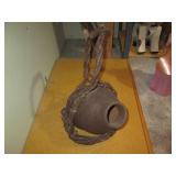 Clay pot with Grapevine holder deco... Clay pot with Grapevine holder deco...
