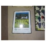 Collection of Wine themed framed wa... Collection of Wine themed framed wa...
