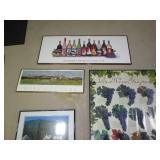 Collection of Wine themed framed wa... Collection of Wine themed framed wa...