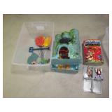 (2) Covered totes containing Vintag... (2) Covered totes containing Vintag...