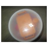 Covered tote containing a Vintage B... Covered tote containing a Vintage B...