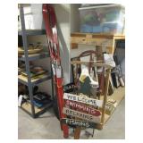 Vintage metal and wood snow sled, v... Vintage metal and wood snow sled, v...