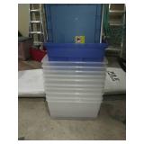 Stack of plastic totes with covers... Stack of plastic totes with covers...