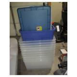Stack of plastic totes with covers... Stack of plastic totes with covers...