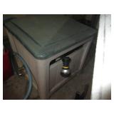 Enclosed hose reel with sprayer... Enclosed hose reel with sprayer...