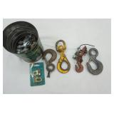 Heavy Duty Eye Hoist Hooks and Cable Clamps