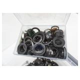 Bike Parts in 45 qt Storage Container