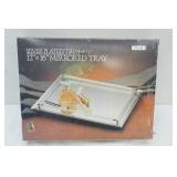 12"x16" Mirrored Tray with Silver Plated Trim