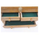 Wooden Cabinet with felt lined drawers