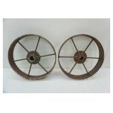 Cast Iron Wagon Wheels 2ct