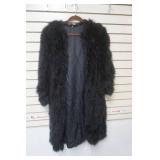 Black Feather Coat Size M