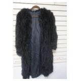 Black Feather Coat Size M