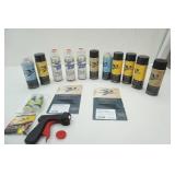 "Automotive Touchup" Spray Paint, Sandpaper, Solvent, Can Gun