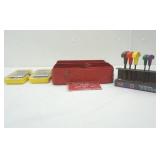 Hex Keys, Allen Wrenches, Drill Bits and Metal Tool Box