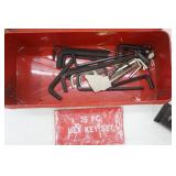 Hex Keys, Allen Wrenches, Drill Bits and Metal Tool Box