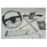 Grant Steering Wheel, LED Lights, Chrome Accessories