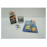 Turtle Wax Scratch Repair Kit, Never Dull Polish, Windex Sonic Scrubber & Skull Door Lock Knobs