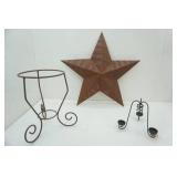 Metal Decor: Planter, Star & tea light holder