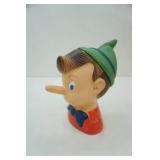 Vintage Disney Pinocchio Hard Plastic Bank Container